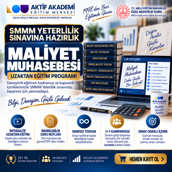 SMMM Yeterlilik Sınavı Maliyet Muhasebesi