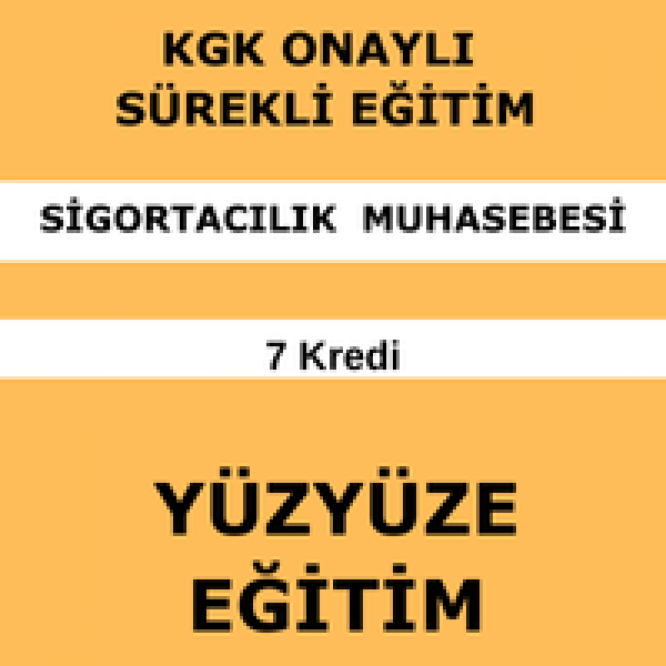 Sigortacılık Muhasebesi 7 Kredi