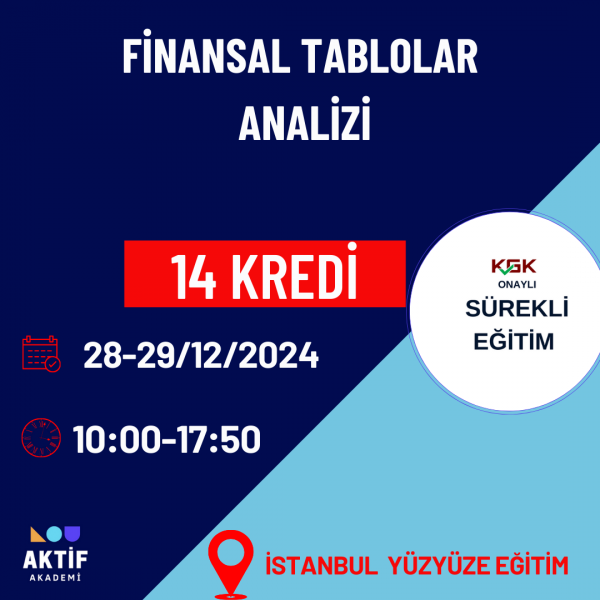 Finansal Tablolar Analizi 14 Kredi