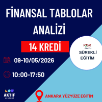 1-Finansal Tablolar Analizi 14 Kredi