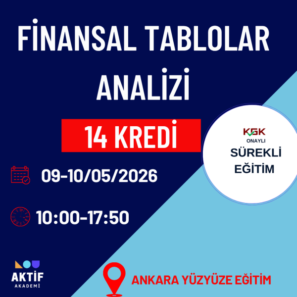 1-Finansal Tablolar Analizi 14 Kredi