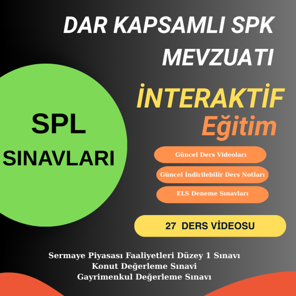 Uzaktan Eğitim Dar Kapsamlı Sermaye Piyasası Mevzuatı