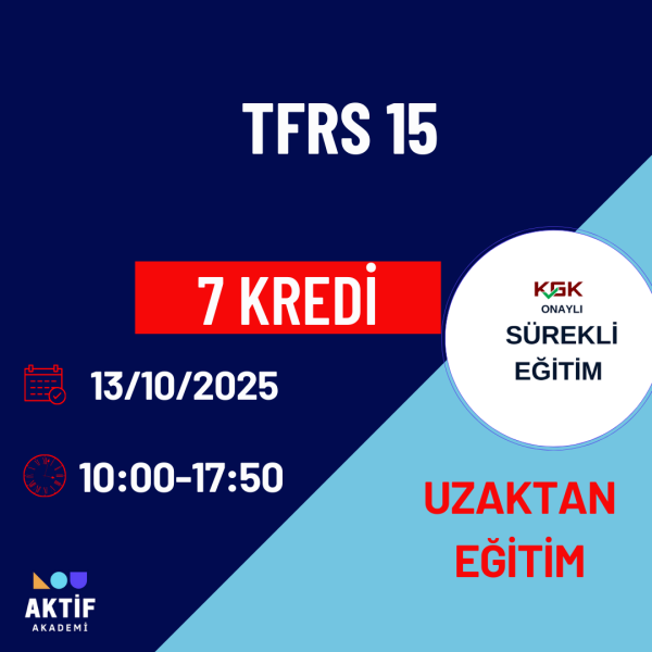 4-TFRS 15- Standartı ( 7 Kredi)