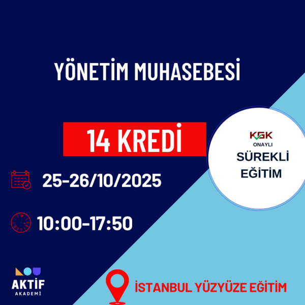 3-Yönetim Muhasebesi 14 Kredi