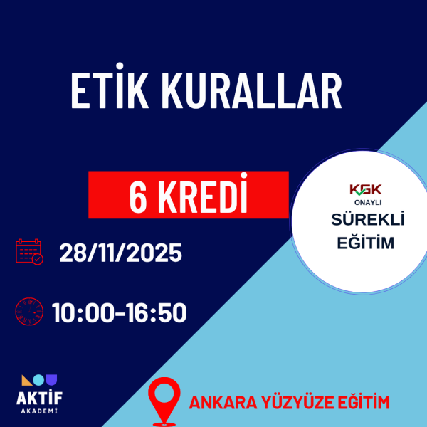 3-Etik Kurallar 6 Kredi 