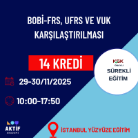 3-BOBİ-FRS, UFRS VE VUK KARŞILAŞTIRILMASI 14 Kredi