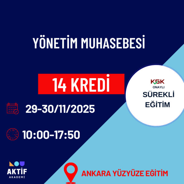 2-Yönetim Muhasebesi 14 Kredi