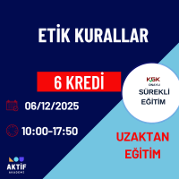 1-Etik Kurallar 6 Kredi 
