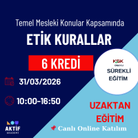 2-Etik Kurallar 6 Kredi 