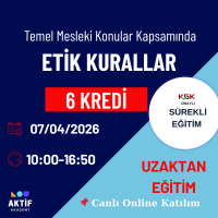 1-Etik Kurallar 6 Kredi 