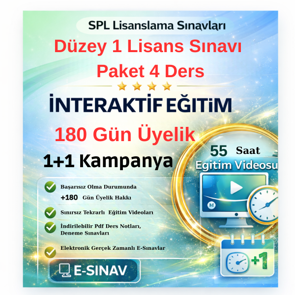 0-Uzaktan Eğitim SPL Düzey 1 Sınavı Tüm Dersler 