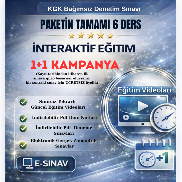 KGK Bağımsız Denetim Sınavı Tüm Dersler