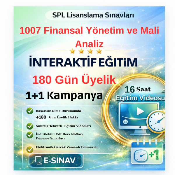 Uzaktan Eğitim Finansal Yönetim ve Mali Analiz (16 Saat Ders Videosu)