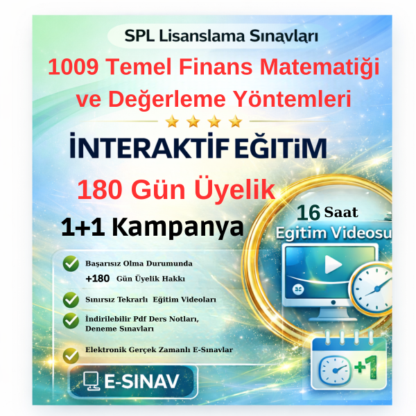 Uzaktan Eğitim Temel Finans Matematiği ve Değerleme Yöntemleri (16 Saat Ders Videosu)