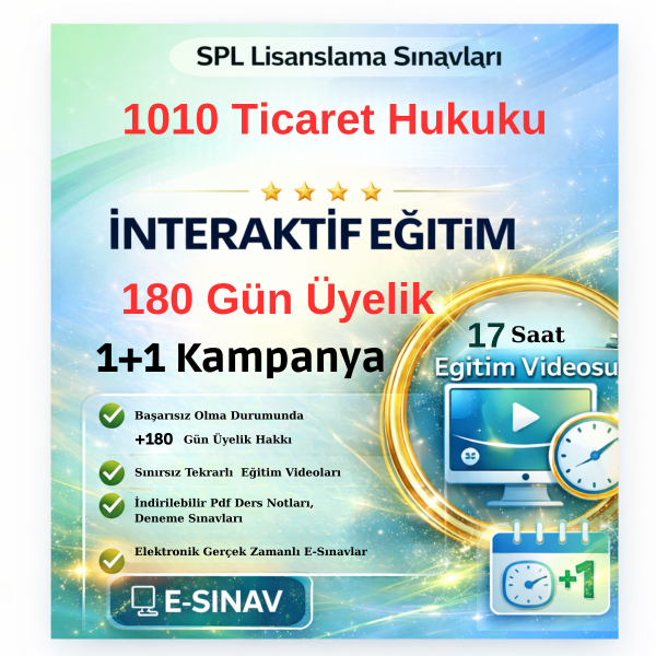 Uzaktan Eğitim Ticaret Hukuku (14 Saat Ders Videosu)