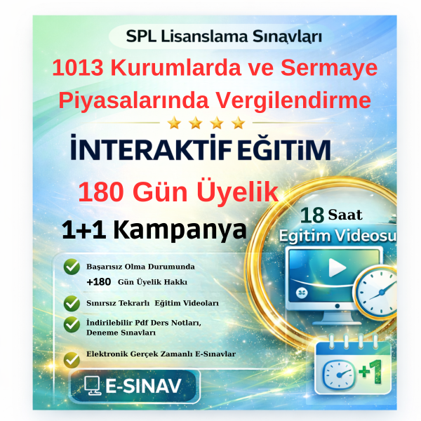 Uzaktan Eğitim Kurumlarda ve Sermaye Piyasasında Vergilendirme (18 Saat Ders Videosu)